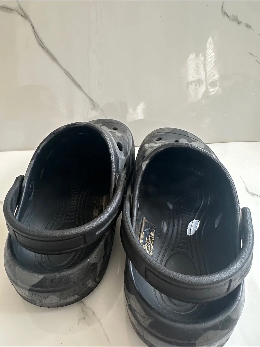 CROCS USED but still Good (has a hole but will be patched)